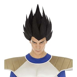 Chaks Vegeta Saiyan Wig Black Dragon Ball Adult One Size