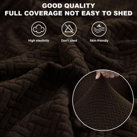 MIFXIN Car Seat Covers for Front Seat 2 Set Car Seat Protector Slipcovers Stretch Non-Slip Universal Fit for Cars/SUVs/Trucks, Jacquard Fabric & Storage Pocket (Coffee)