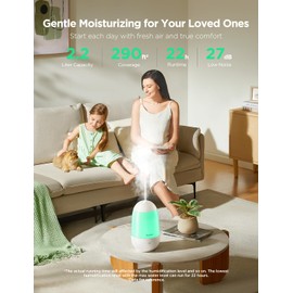 GoveeLife Humidifiers for Bedroom, Smart Cool Mist Air Humidifier for Baby, Nursery, Plants, Easy to Clean & Top Fill Ultrasonic Humidifier with APP & Voice Control, Essential Oil Diffuser, Nightlight