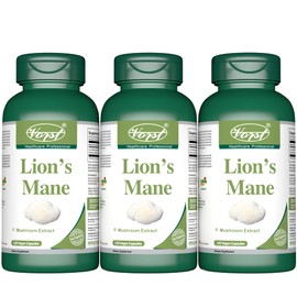 VORST Lion's Mane 1000mg 3 X 120 Vegan Capsules | Mushroom Based Brain Boost Supplement for Cognitive & Mental Health | Nootropic | NON-GMO | 3 Bottles
