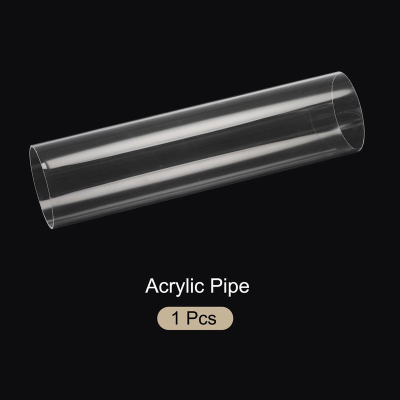 Rebower 12" Clear Plastic Rigid Pipe 76mm x 80mm(3" x