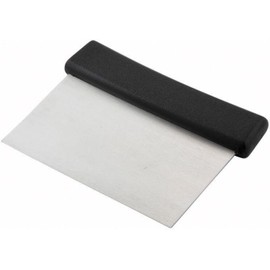 Winco Winware Stainless Steel Dough Scraper with Plastic Handle, 6.25" x 4.25" x 0.75"