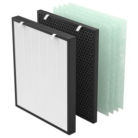 FMDZFL Air400 Replacement Filter for Bissell Air400, 1 H13 True HEPA and 1 Activated Carbon Pack with 4 Pre-Filter, Compared to Part #2521,2520,3365