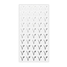 50 Wedding Meal Stickers for Place Cards - Place Card Menu Choices - Wedding Meal Choice Stickers (Silver, Vegan)