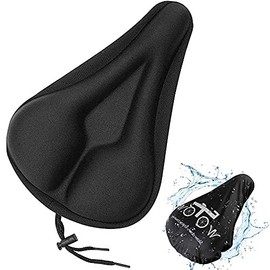 WOTOW Cojín de Gel para Asiento de Bicicleta, Cómodo Cojín Acolchado y Sílice para Sillín de Bicicleta Montaña Carretera Spinning y Ciclismo al Aire Libre con Cubierta Resistente al Agua y Polvo