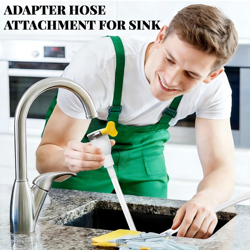 Faucet Hose Adapter for Sink, 10 FT Transparent PVC Extra