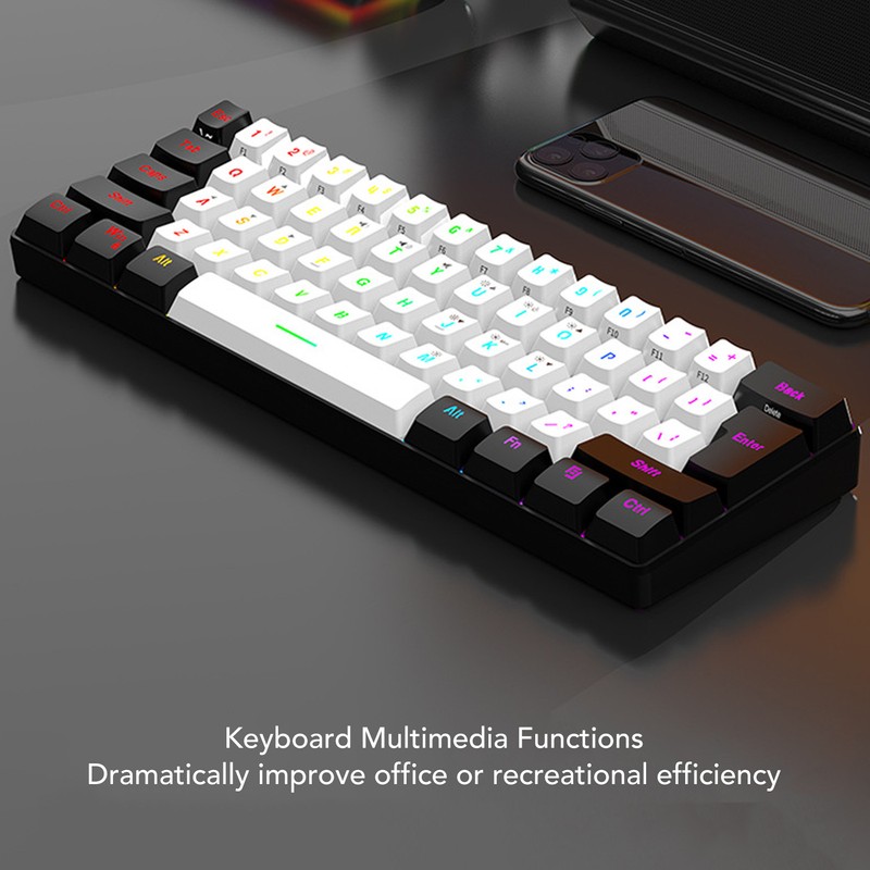 61 Key RGB Illuminated Keyboard with Mouse Multi Color LED