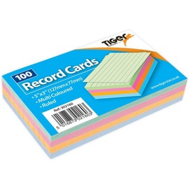 TIGER Colour Record Cards 5 INCH X 3 INCH
