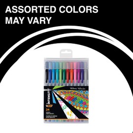 Bic Intensity Fineliner Marker Pens (FPIXP241-AST), Fine Point (0.4mm and 0.7mm), Assorted Colors, Clean and Crisp Writing, 24-Count