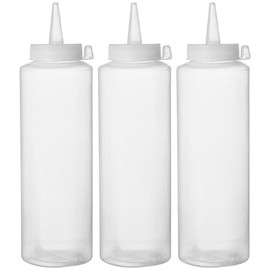 HENDI 558058 Dispenser bottle sets, transparent, 50 x (H) 185 mm, 0.2 Litre