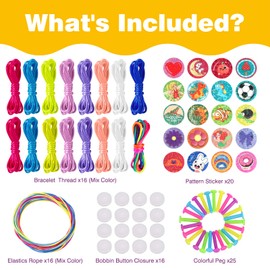 Euclidean Cube Bracelet Making Kit, Jewelry Making Kit Crafts for Girls Ages 8-12, DIY Bracelet String Travel Rewarding Activity Set, 7 8 9 10 11 12 Years Old Girl Birthday Gift