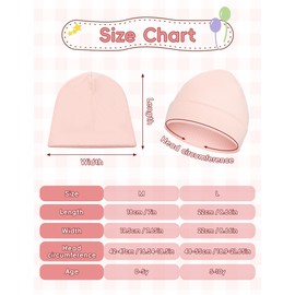 Kiiwah Children's Slouch Beanie Hat, Warm Soft Winter Hats Boys Girls Double Layer Children's Hats Toddler Baby Knitted Hat for Spring Autumn and Winter, pink