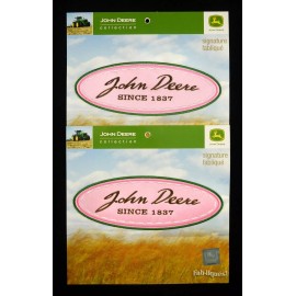 John Deere TWO (2) John Deere Collection Signature PINK Applique Sew On Embroidered Patch