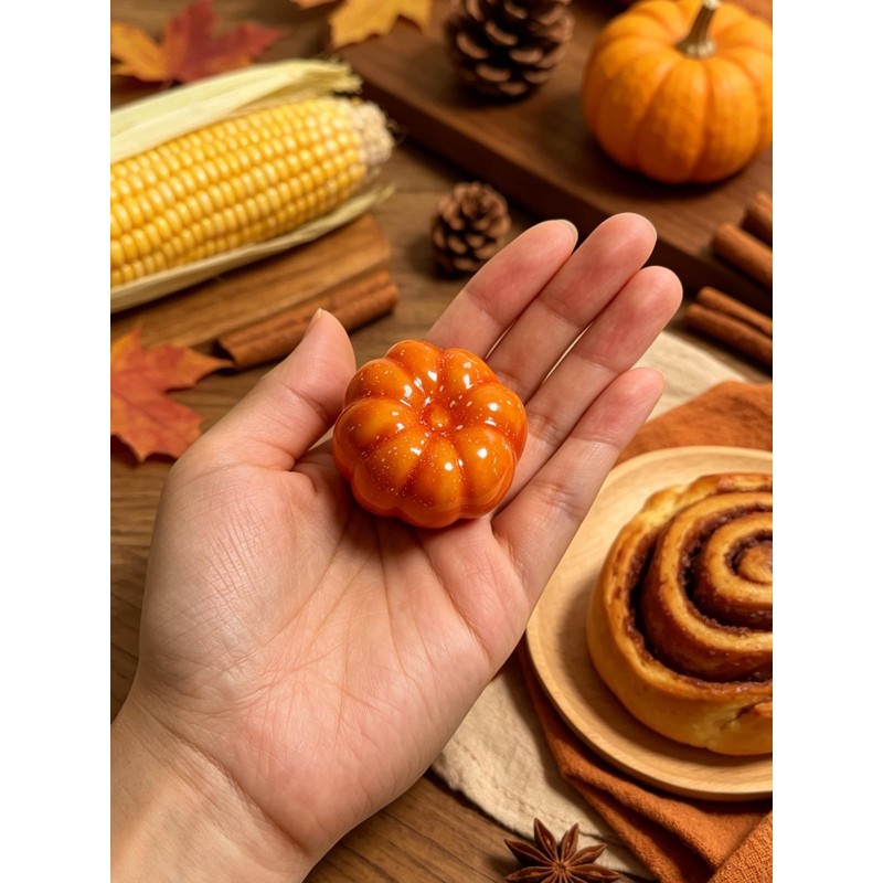 Liiaiyter 20 Pcs Mini Artificial Pumpkins, Fake Pumpkins Fall Harvest