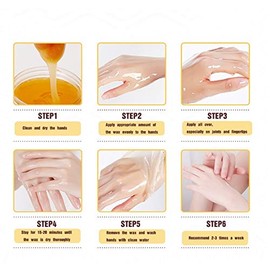 Mascarilla de Cera para Manos, 2 uds., Leche de Miel, Hidratante y Exfoliante, Cera para Manos, Blanqueamiento, Cera Nutritiva, 50g