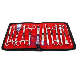 Estuche de Disección 16 Piezas Sutura Quirúrgica Acero Inoxidable Pakistani Ideal Estudiantes de Medicina, Odontología y Zootecnia.