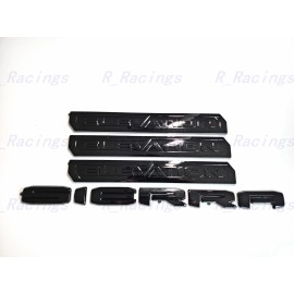 GMC Overlay 4PCS Gloss black Door Rear Sierra Elevation Emblem 2019-2023 Sierra 1500