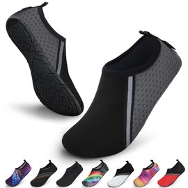 Saguaro Unisex Swimming Shoes, Water Sports Shoes, Quick-Drying, Non-Slip, Lightweight Sizes: EUR 36 - 47 (UK 3 - 12). - Grey - 42/43 EU