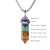 7 Chakra Stone Gemstone Hexagonal Pointed Reiki Chakra Chain Necklace