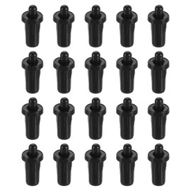 uxcell 40pcs Shutter Repair Pins, Spring Loaded Plantation Shutter Replacement Repair Pins Plastic Plantation Shutter Pins Louvers Staples for Windows, Black(1 x 0.46 x 0.31 Inch)