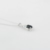GEMKORA Real Black Spinel Crystal Pendant Necklace, Natural Gemstone, Birthstone