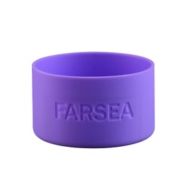 Farsea - Botas protectoras de silicona para botellas de agua aisladas de acero inoxidable de 12 onzas – 40 onzas, funda de manga antideslizante, bota inferior (32-40 onzas, lavanda)