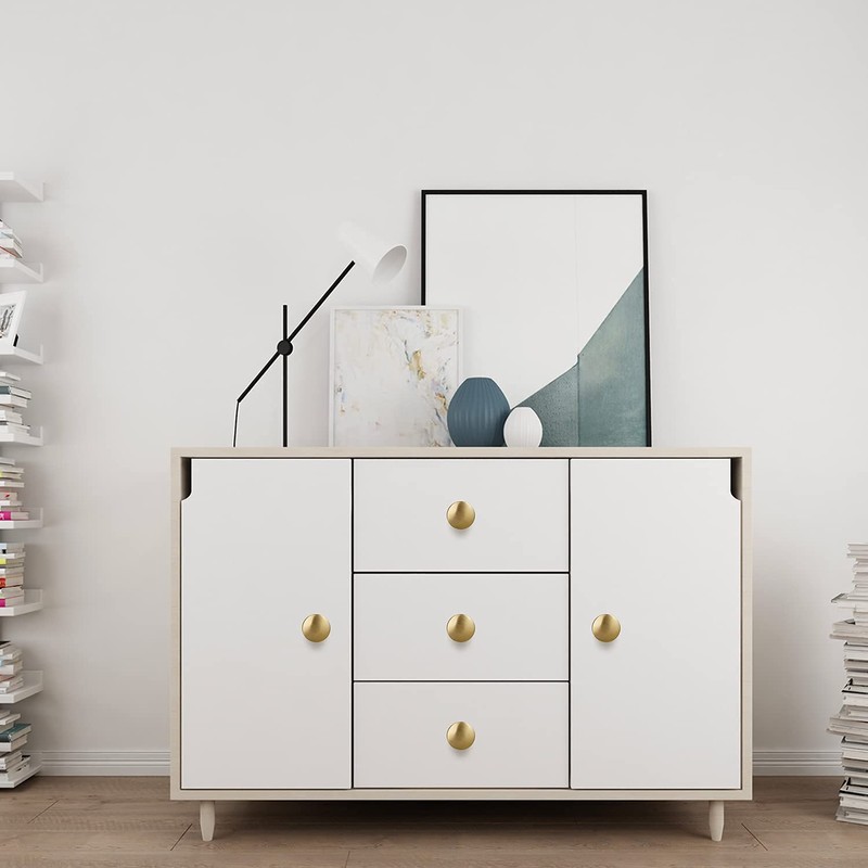 BIGLUFU Brass Cabinet Knobs, 30 Pack, 1 Inch, Gold: Dresser,