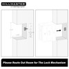 HILLMASTER Pocket Door Hardware, Matte Black Solid Brass Pocket Door