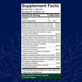 Host Defense MyCommunity Capsules - 17 Species Blend Mushroom Supplement for Immune Support - Herbal Aid with Lion's Mane, Reishi. Chaga, Cordyceps, Turkey Tail & More - 120 Capsules (60 Servings)*