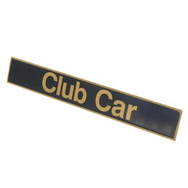 Name Plate for Club Car DS Emblem Golf Cart(Black Gold)