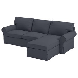 Slipcover Only. Durable Ektorp Loveseat Chaise 4 Seat Sofa Cover Compatible for IKEA Sectional Corner Sofa (Polyester DG Chaise)