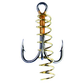 Eagle Claw 374SBA-14 2X Treble Soft Bait with Spring Hook, 3 Piece (Bronze)