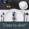 Vikko Dinner Plate, Set of 4 White Plates, Ceramic Dinner