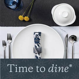 Vikko Dinner Plate, Set of 4 White Plates, Ceramic Dinner Plates Set, Stackable 12 Inch Extra Large Dinner Plates for Every Day and Special Occasion, Restaurant Style, Dishwasher Safe, Microwave Safe