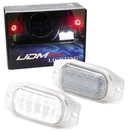 iJDMTOY OEM-Fit 3W Full LED License Plate Light Kit Compatible With Toyota 2007-2014 FJ Cruiser, 1991-1997 Land Cruiser FJ80, Lexus 1996-1998 LX450, Powered By 18-Piece Xenon White LED Diodes