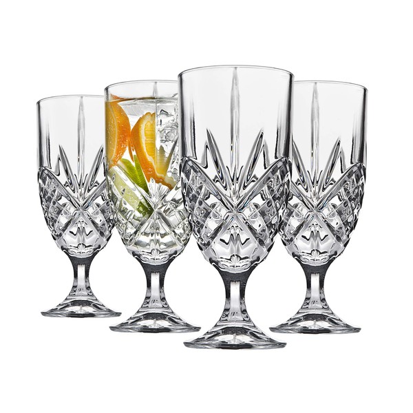 Godinger Iced Tea Beverage Glasses, Shatterproof and Reusable Acrylic - Dublin Collection, Set of 4