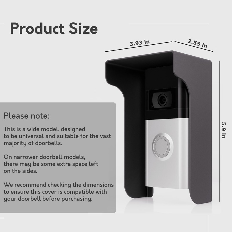 Universal Doorbell Rain & Sun Cover – Anti-Glare, Weatherproof Shield
