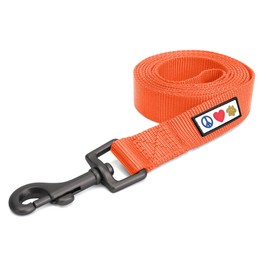 Pawtitas Extra Extra Small Dog & Cat Leash, 6 FT Orange Solid Color, Ideal for Toy Breeds, Durable Nylon, Not for Chewing