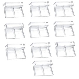 CAVLA 10 Pcs Aquariums Fish Tank Acrylic Clips, Aquarium Cover Brackets, Aquarium Fish Tank Glass Cover Clip Support Holder for Rimless Aquariums (8mm)