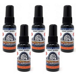 BluntPower (Night Queen, 5 Pack) Concentrated Air Freshener - Premium Oil Based Air Freshener Spray For Home and Car - Long-Lasting Bathroom Spray, Car Freshener, & Odor Eliminator Spray