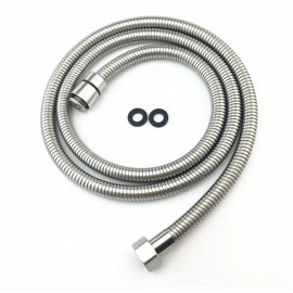 A ADENK 60 Inch Brushed Nickel Flexible Stainless Steel Flexible Replacement Shower Hose