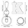 Letter K Alphabet Keyring Initial Letter Keychain for Handbag Wallet