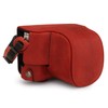 MegaGear MG1699 EVER READY RED REAL LEATHER CAMERA CASE COVER