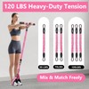 Bbtops Pedal Resistance Band with Handle for Women Men, Pink