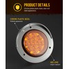 Partsam 10Pcs Amber 13LED Strobe Marker Lights, Round Clearance Light