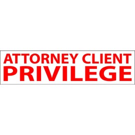 Attorney Client Privilege JYP PA1040 Pre-Inked Rubber Stamp Red Ink