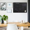 TORASO Calendar Chalkboard, 18 x 24 inches, Magnetic Surface Black