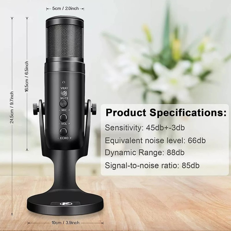 Highler PRO Micrófono Condensador Highler Rgb Estudio Streaming Gaming