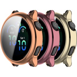 Intended for Garmin Vivoactive 6 Case Protective Cover Flexible TPU Plated Bumper All-Around Screen Protector Face Cases Accessories (3PACKS)