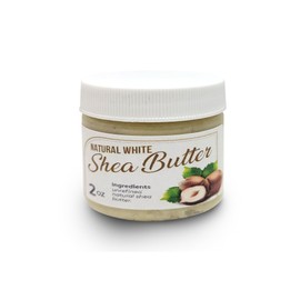 ROMERIZA INC. Raw African Shea Butter Travel Size – 2 oz Pure Unrefined Shea Butter for Skin, Hair & Face – Traditional – Plant-Based Body Cream for Dry, Rough Areas - White